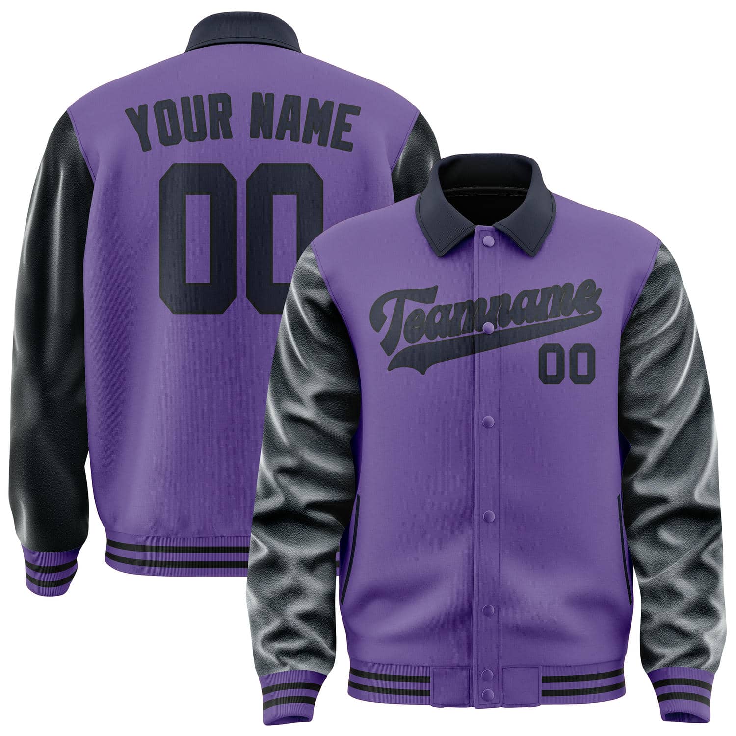 Custom Light Purple Navy Jacket