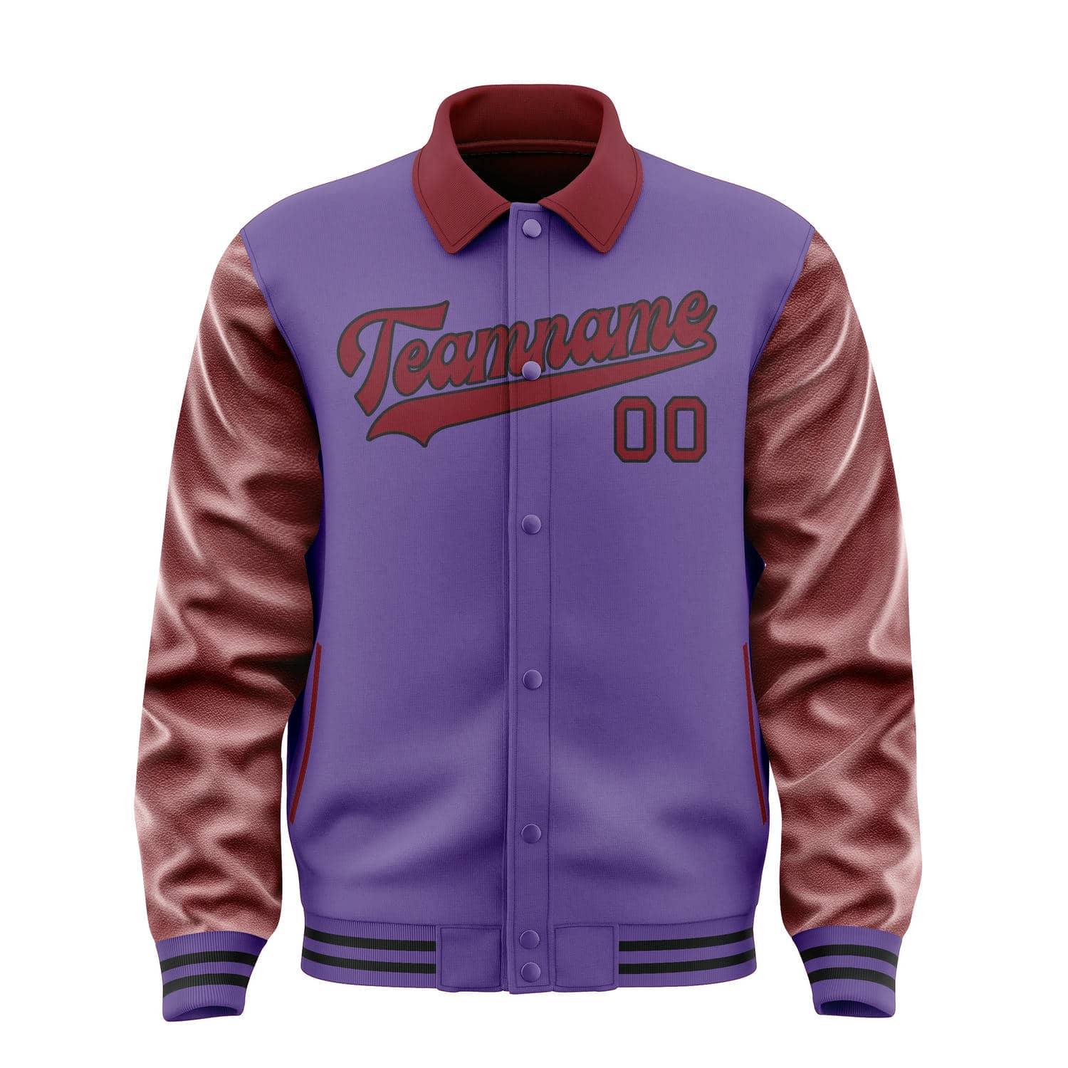 Custom Light Purple Crimson Red Jacket