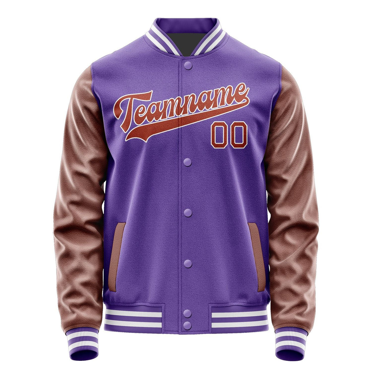 Custom Light Purple Coral Red Jacket JA2323162318B31816