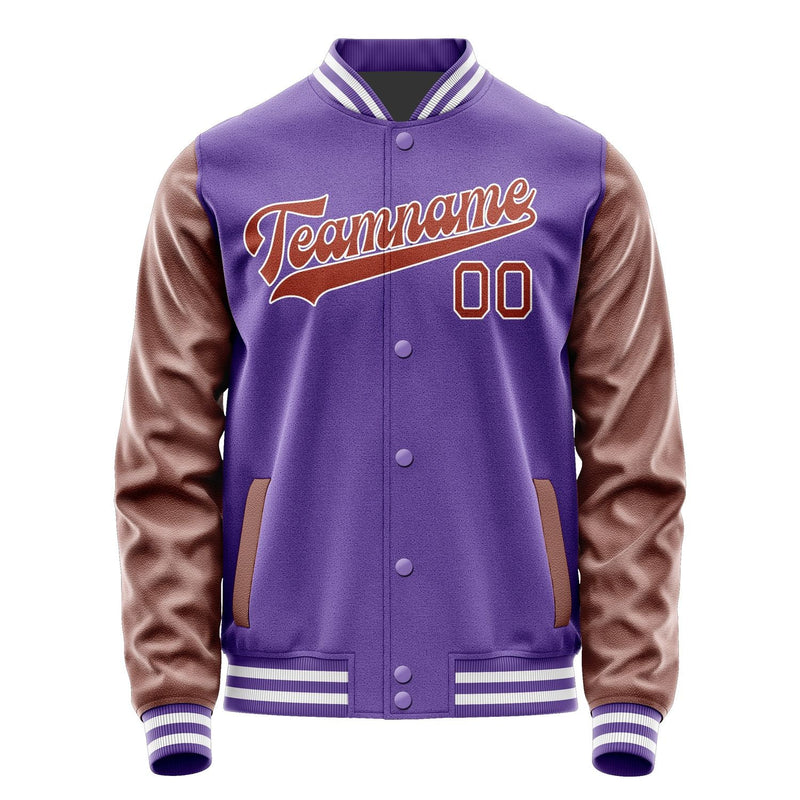 Custom Light Purple Coral Red Jacket JA2323162318B31816