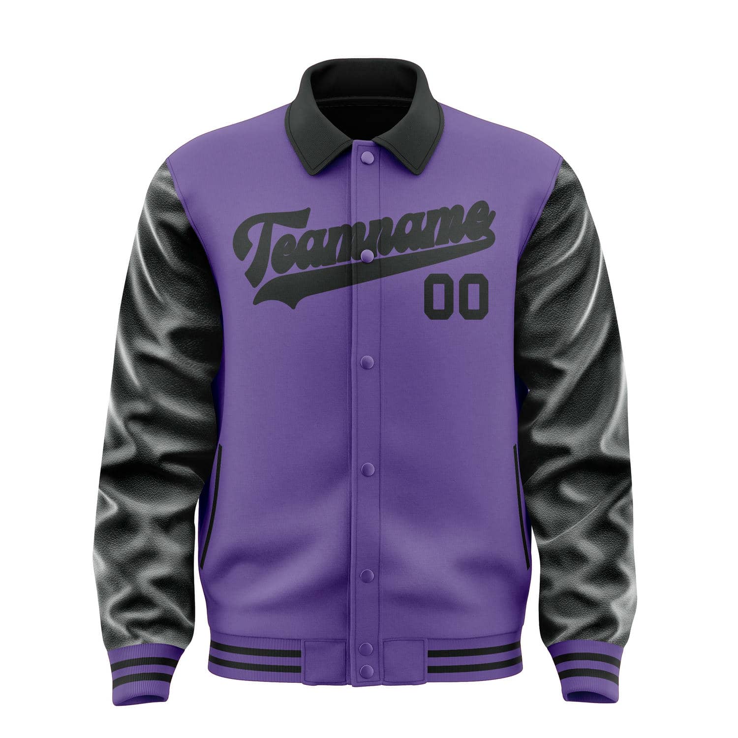 Custom Light Purple Black Jacket