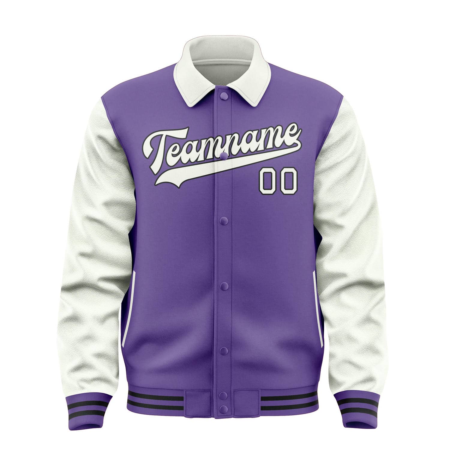 Custom Light Purple White Jacket