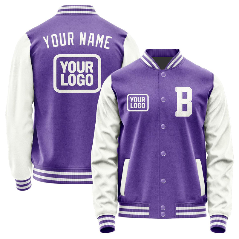 Custom Light Purple White Jacket JA232318231818181818
