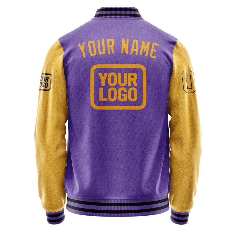 Custom Light Purple Yellow Jacket JA232319231717191917