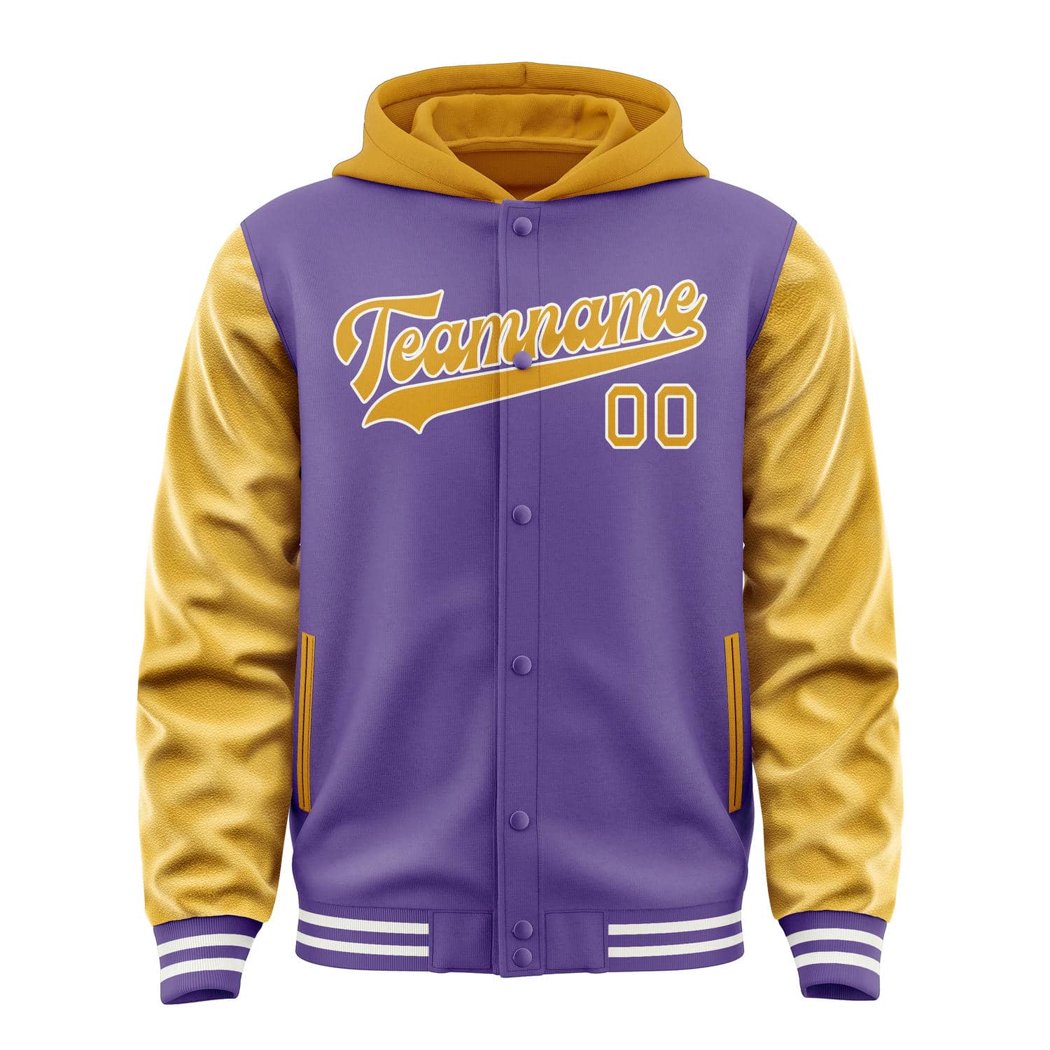 Custom Light Purple Yellow Jacket