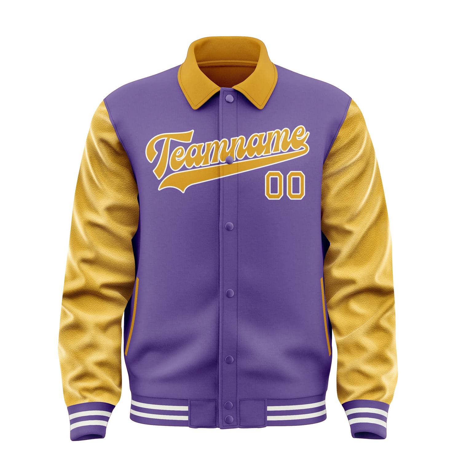 Custom Light Purple Yellow Jacket