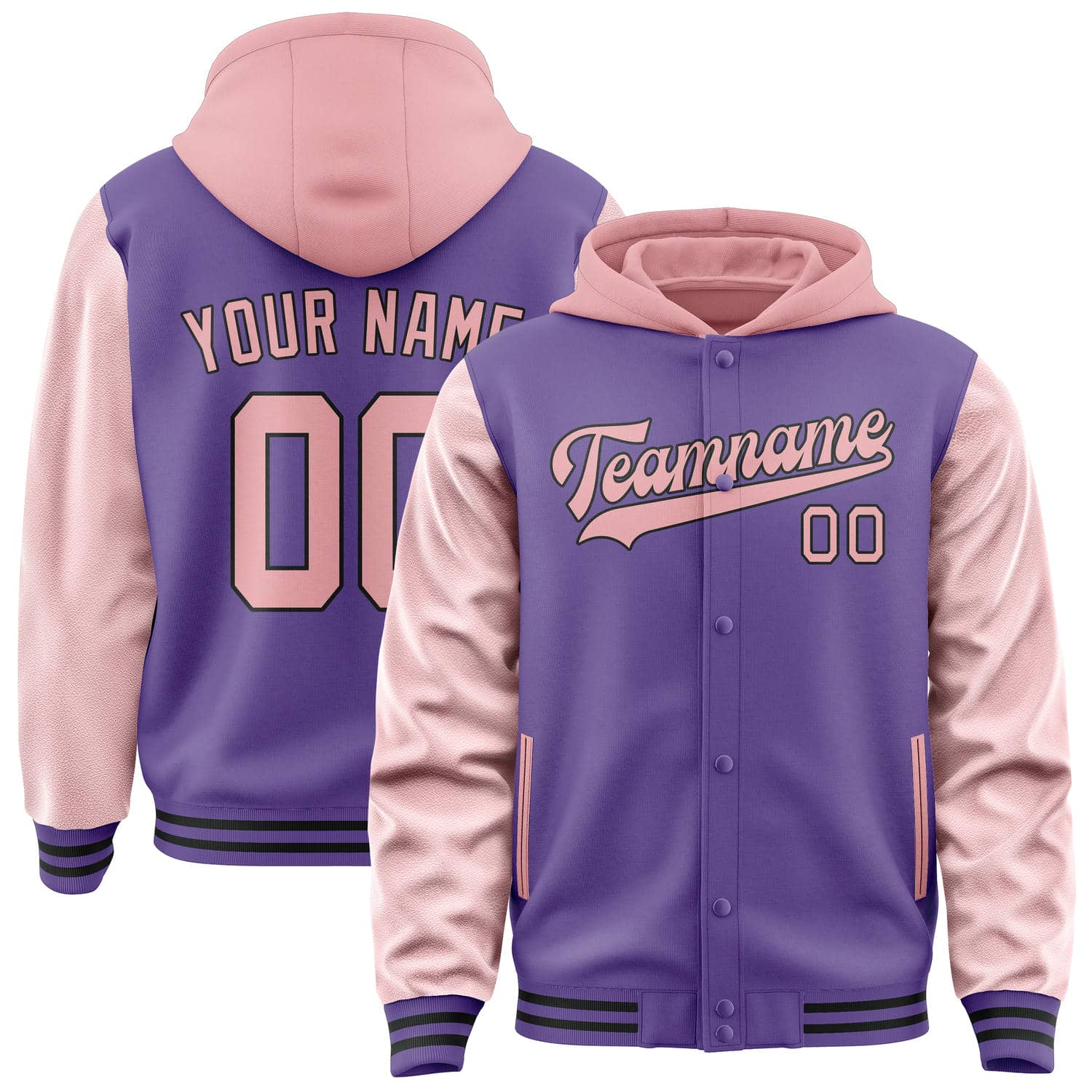 Custom Light Purple Light Pink Jacket
