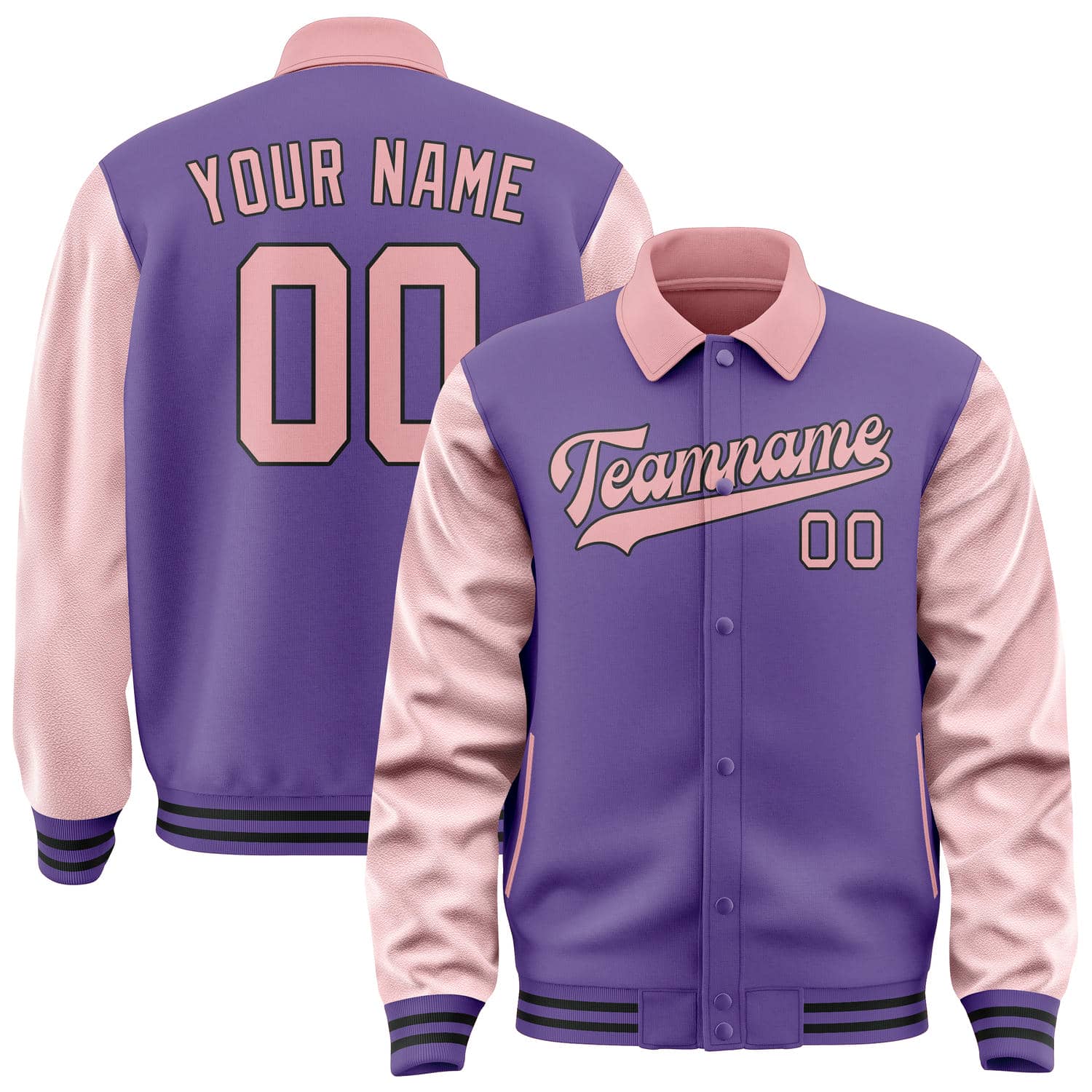 Custom Light Purple Light Pink Jacket