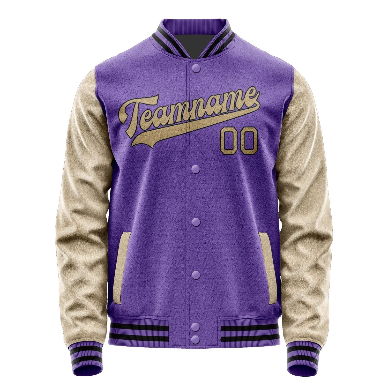 Custom Light Purple Light Khaki Jacket JA2323252317B31725