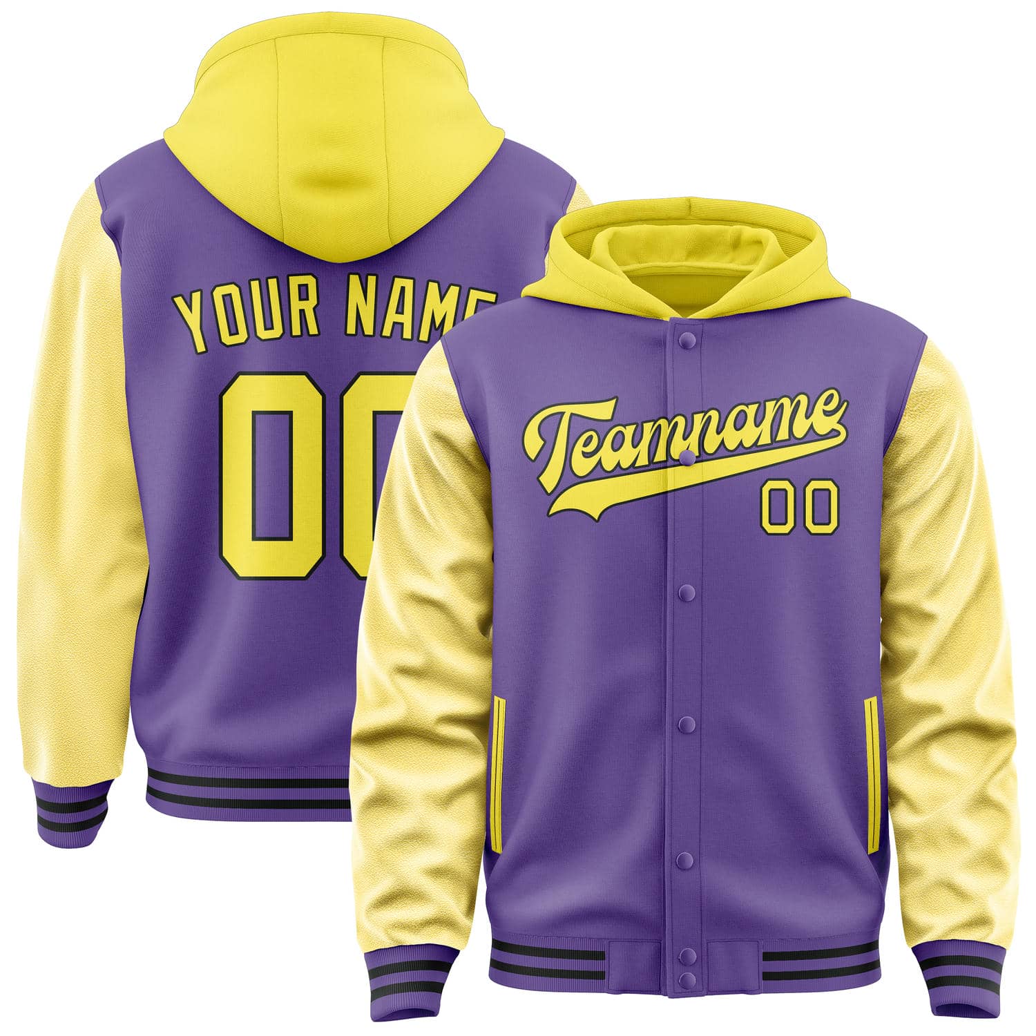 Custom Light Purple Light Yellow Jacket