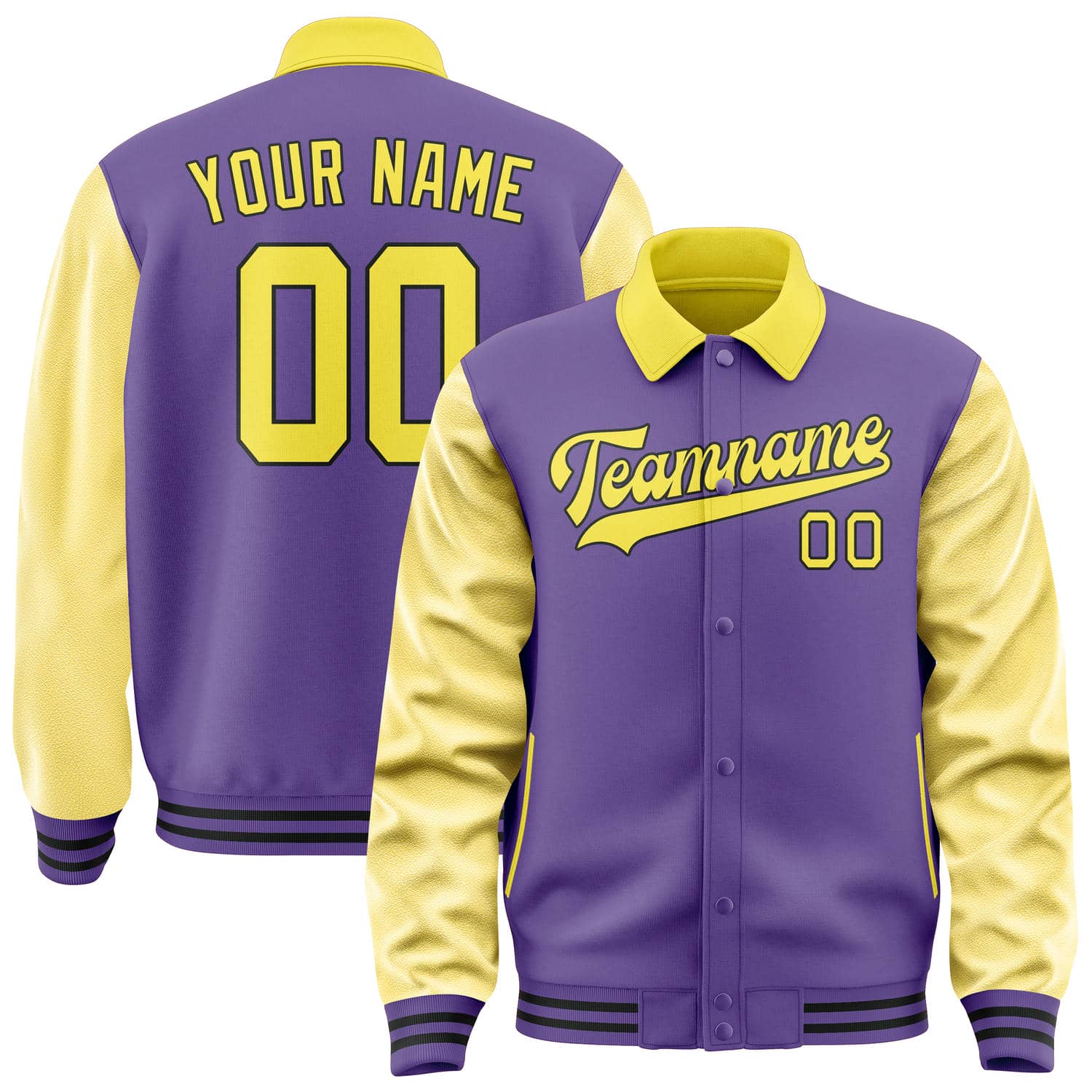 Custom Light Purple Light Yellow Jacket