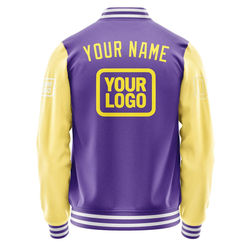 Custom Light Purple Light Yellow Jacket JA232326231818262618