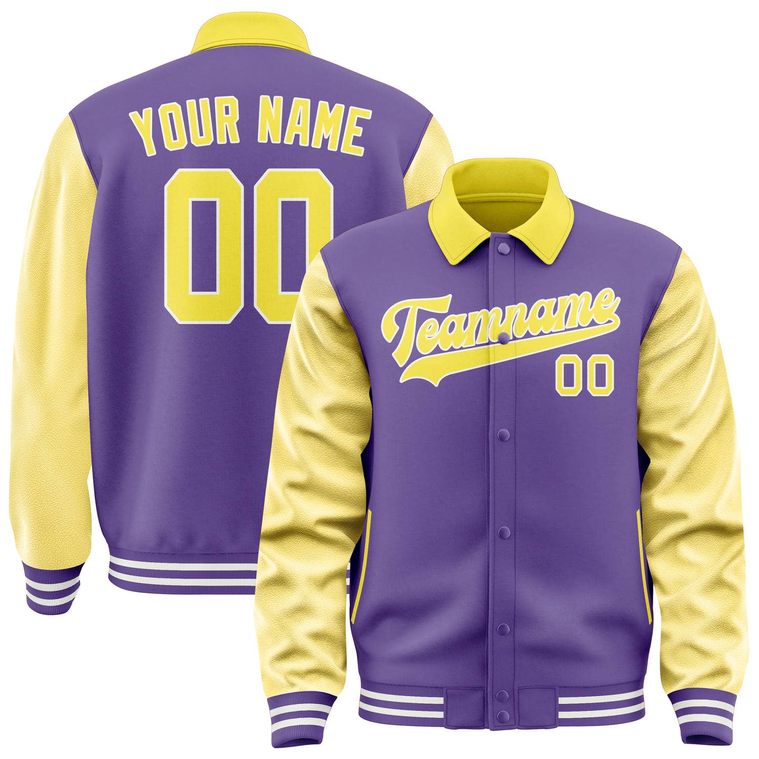 Custom Light Purple Light Yellow Jacket