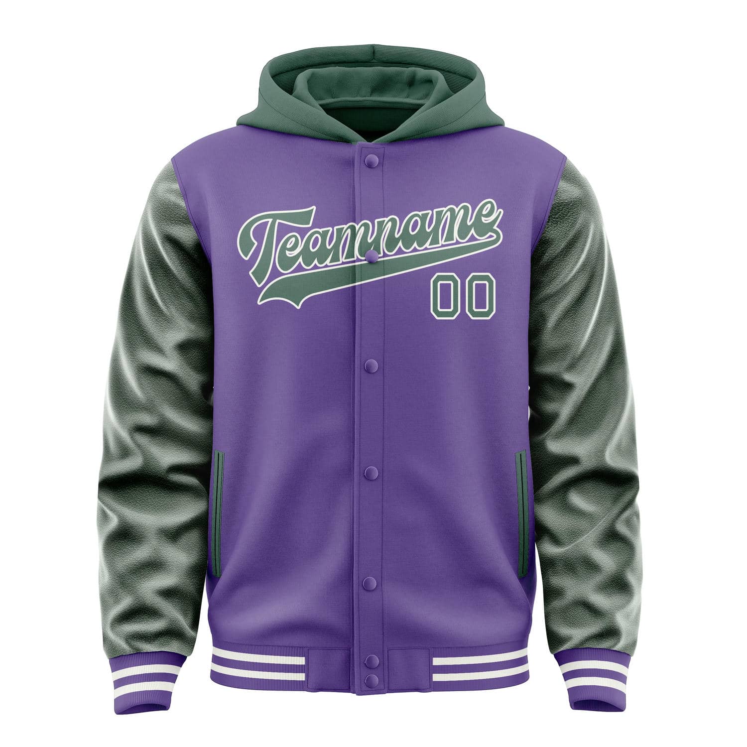 Custom Light Purple Blue Green Jacket