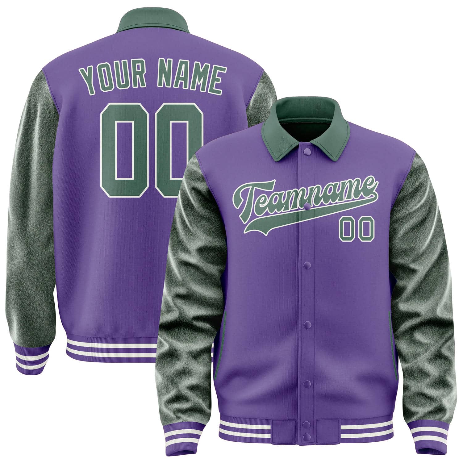 Custom Light Purple Blue Green Jacket