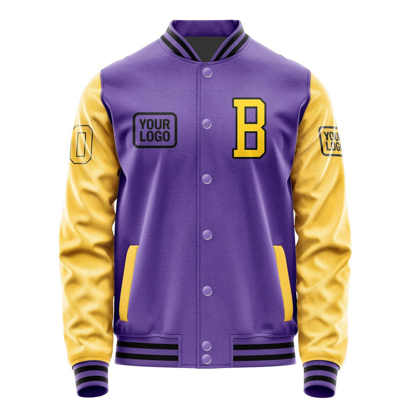 Custom Light Purple Gold Jacket JA232330231717303017