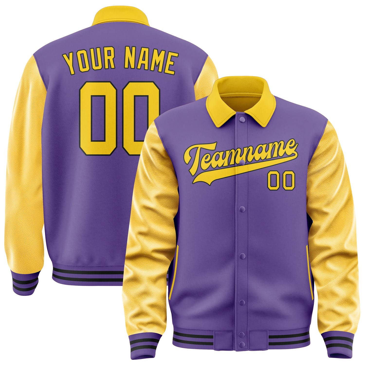 Custom Light Purple Gold Jacket