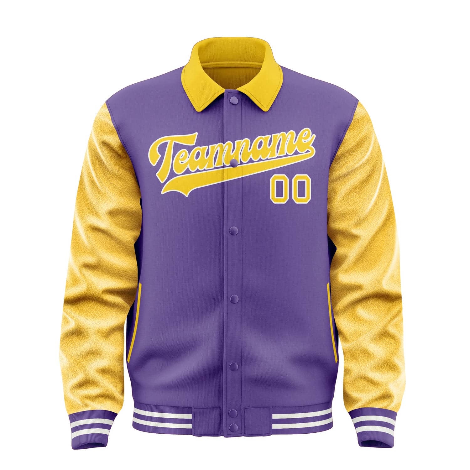Custom Light Purple Gold Jacket