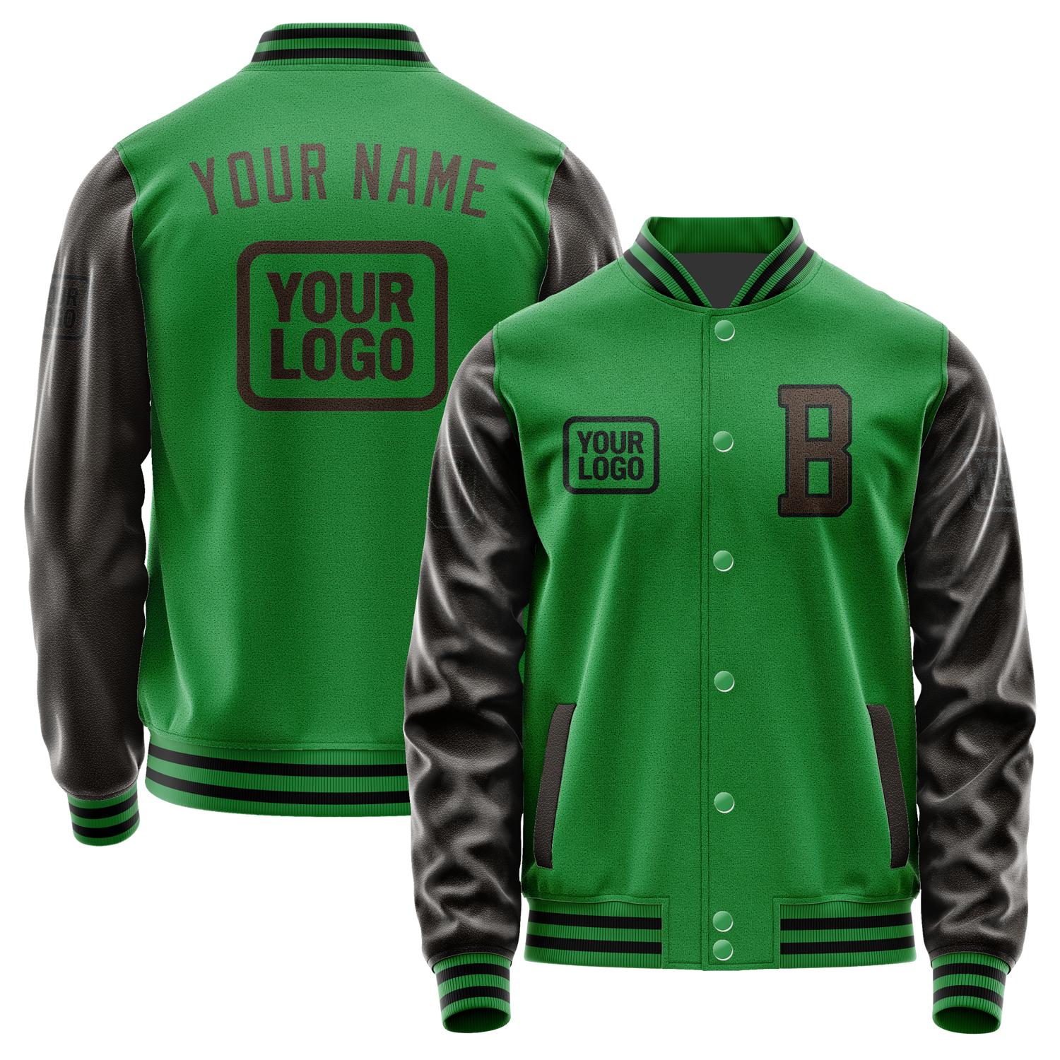 Custom Emerald Green Brown Jacket JA242401241717010117