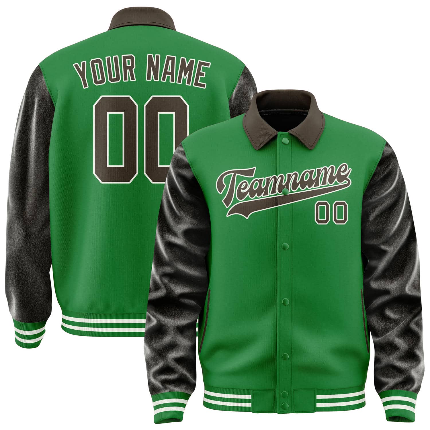 Custom Emerald Green Brown Jacket