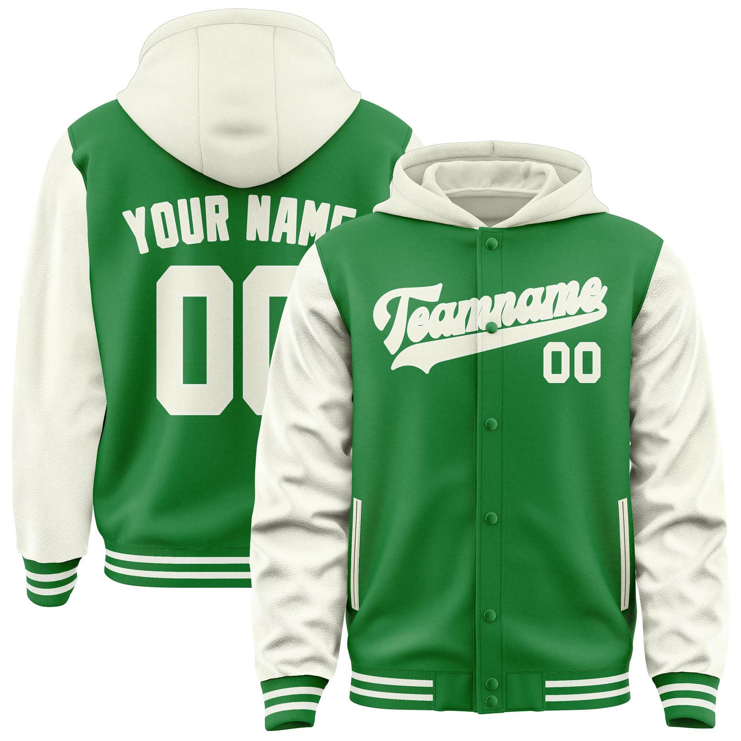 Custom Emerald Green Cream Jacket