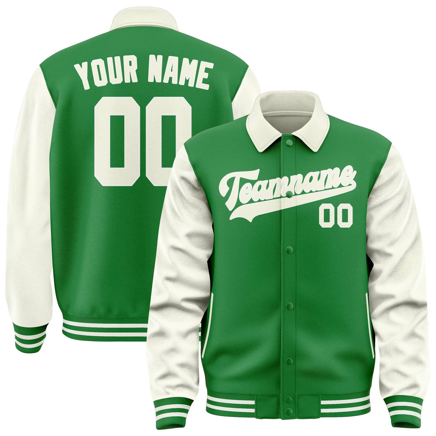 Custom Emerald Green Cream Jacket