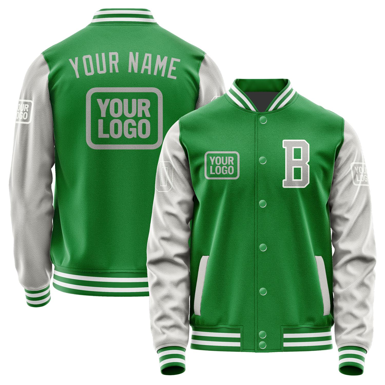 Custom Emerald Green Gray Jacket JA242404241818040418