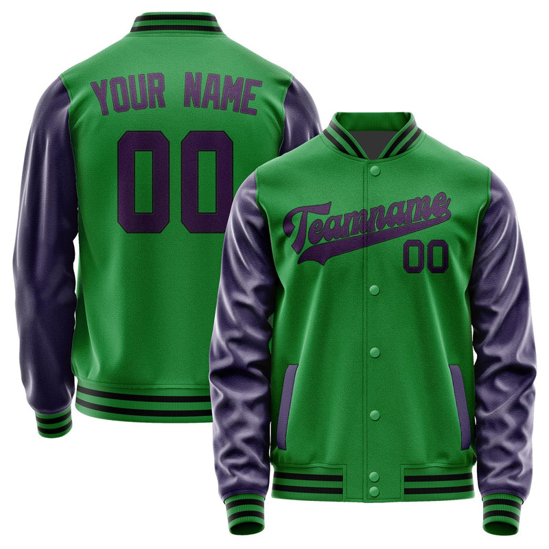 Custom Emerald Green Purple Jacket JA2424072417B31707