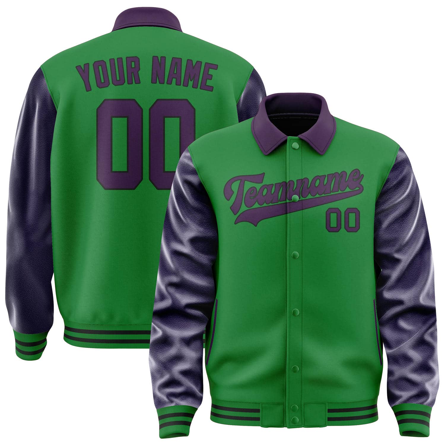 Custom Emerald Green Purple Jacket