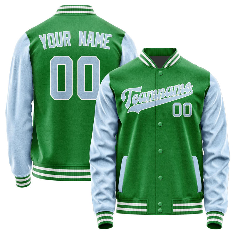 Custom Emerald Green Light Blue Jacket JA2424082418B31808