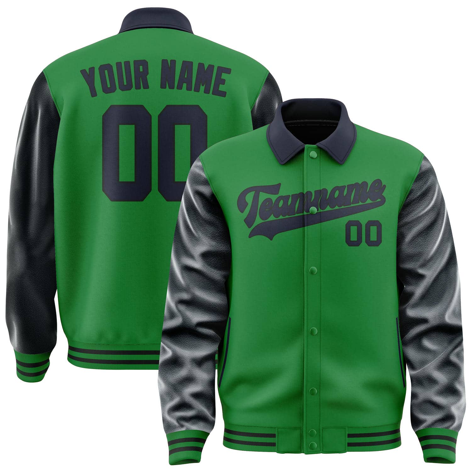Custom Emerald Green Navy Jacket