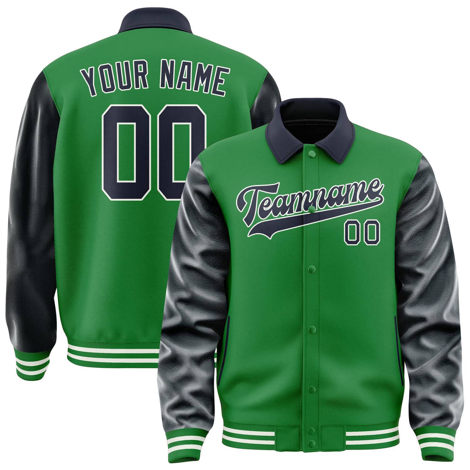 Custom Emerald Green Navy Jacket