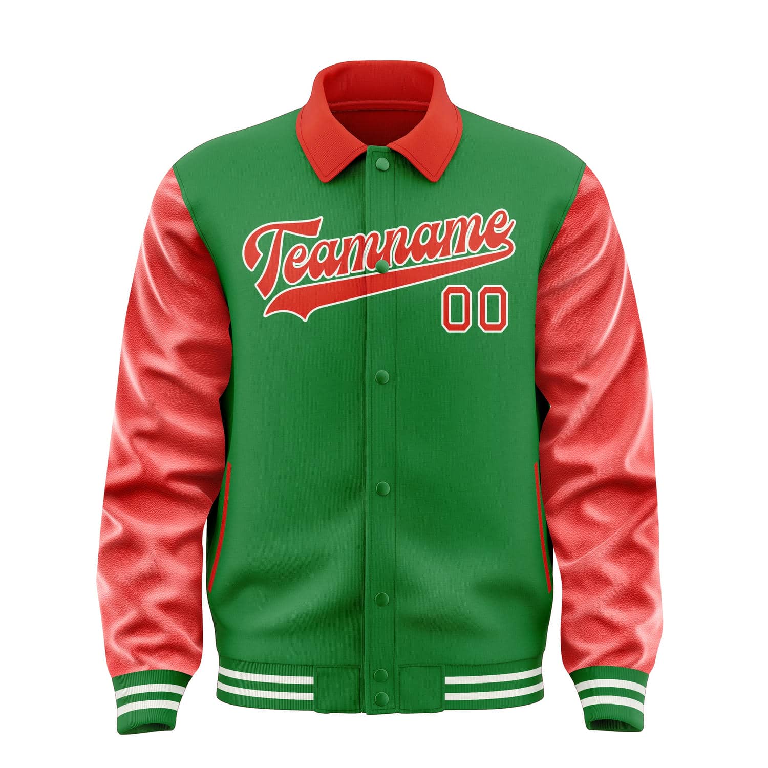 Custom Emerald Green Orange Red Jacket