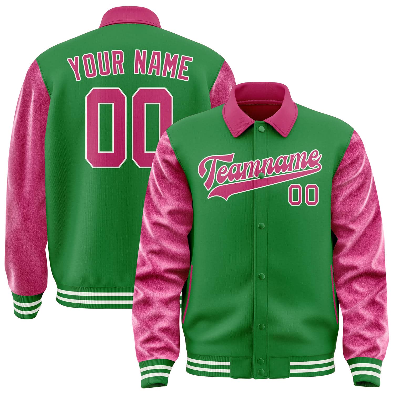 Custom Emerald Green Pink Jacket