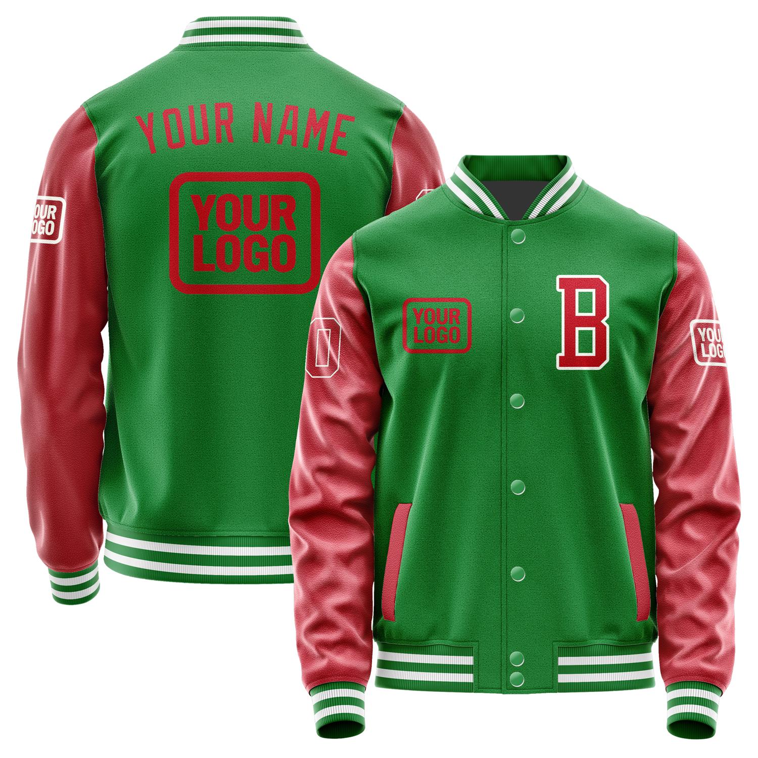 Custom Emerald Green Red Jacket JA242414241818141418