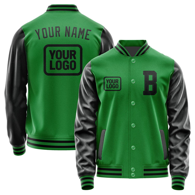 Custom Emerald Green Black Jacket JA242417241717171717