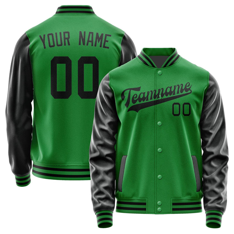 Custom Emerald Green Black Jacket JA2424172417B31717