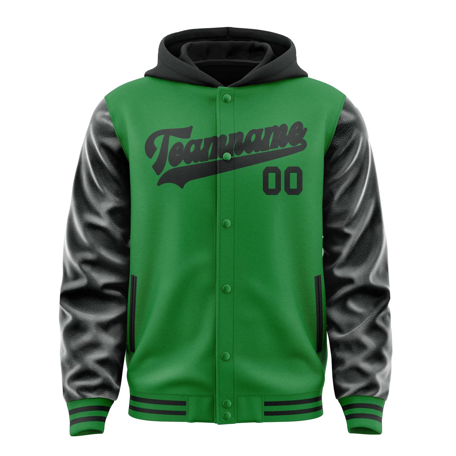 Custom Emerald Green Black Jacket