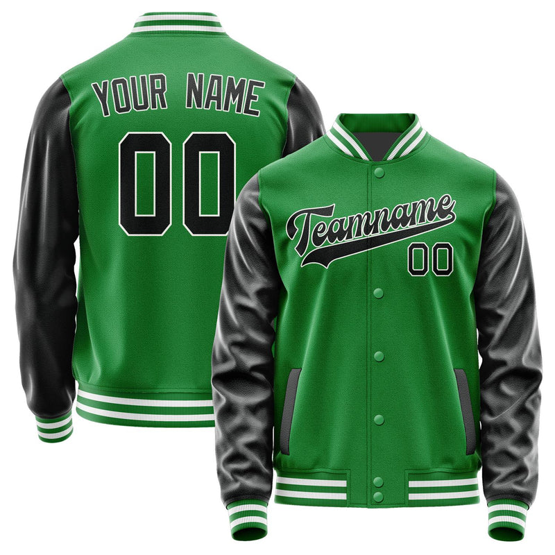 Custom Emerald Green Black Jacket JA2424172418B31817
