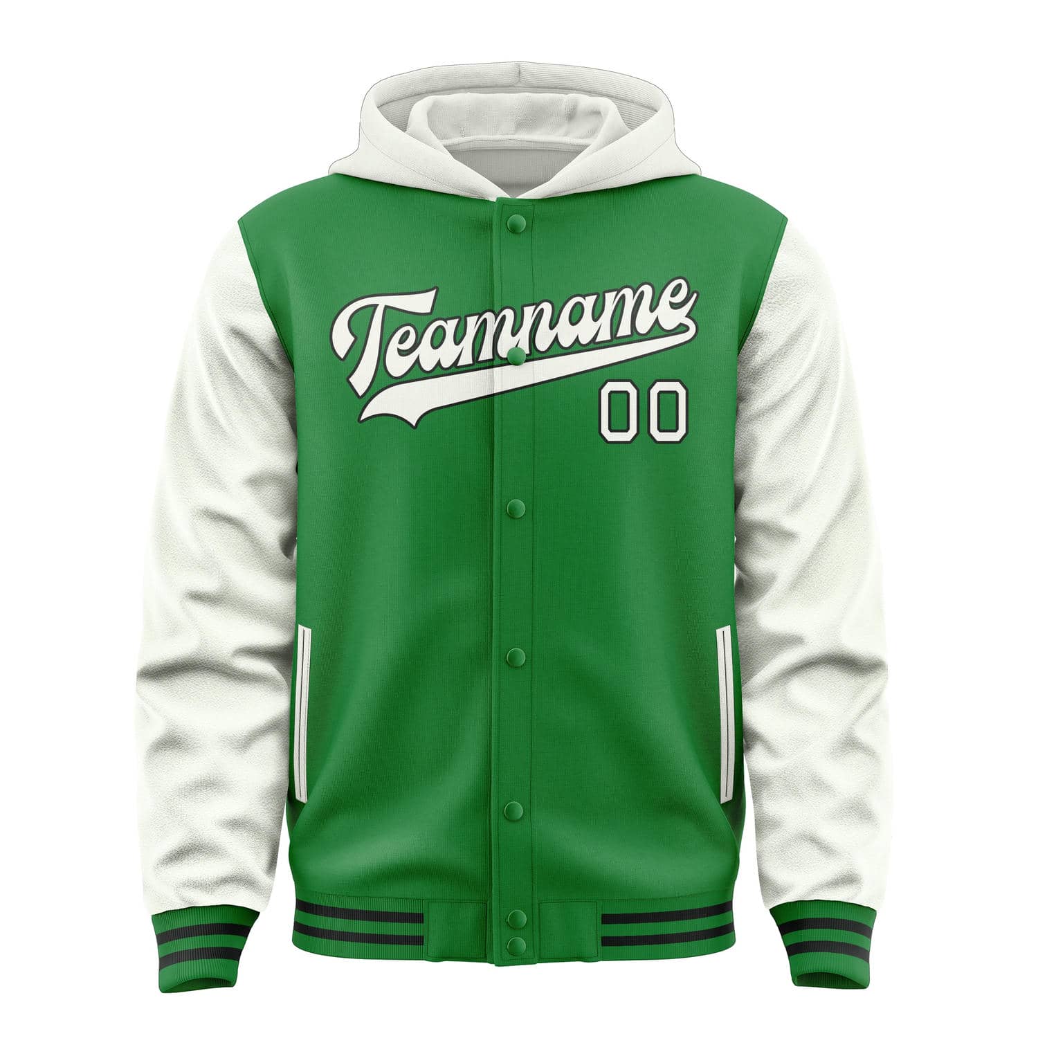 Custom Emerald Green White Jacket