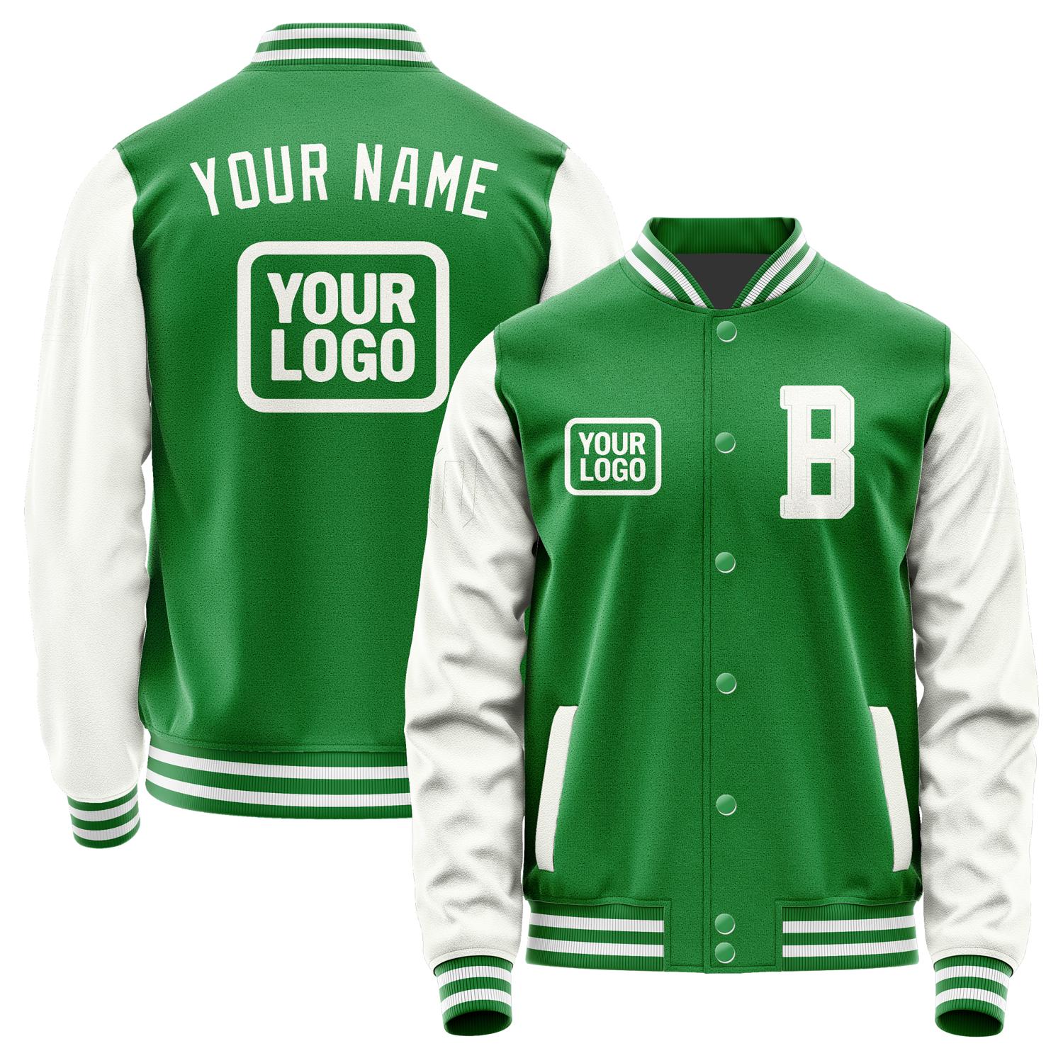 Custom Emerald Green White Jacket JA242418241818181818