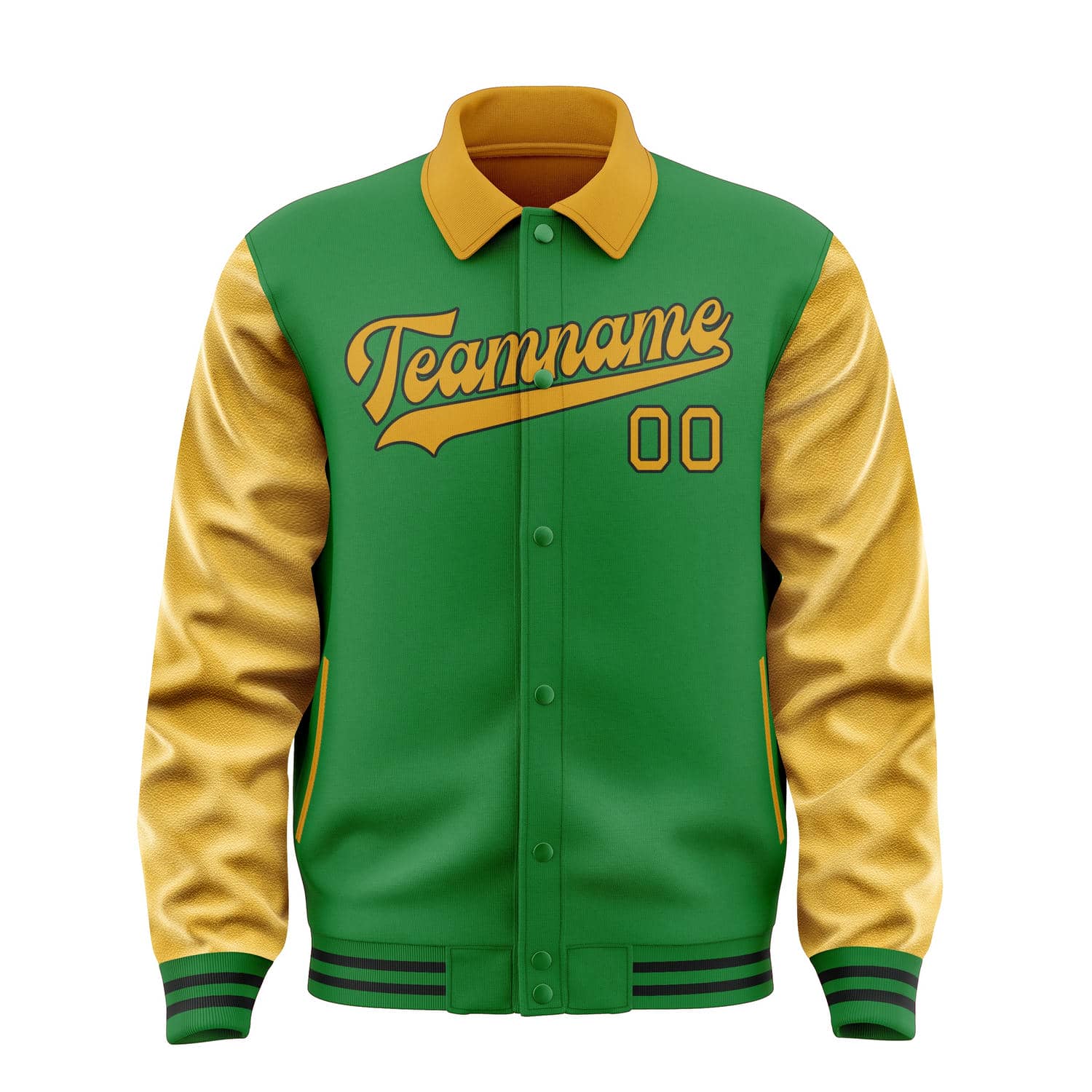 Custom Emerald Green Yellow Jacket