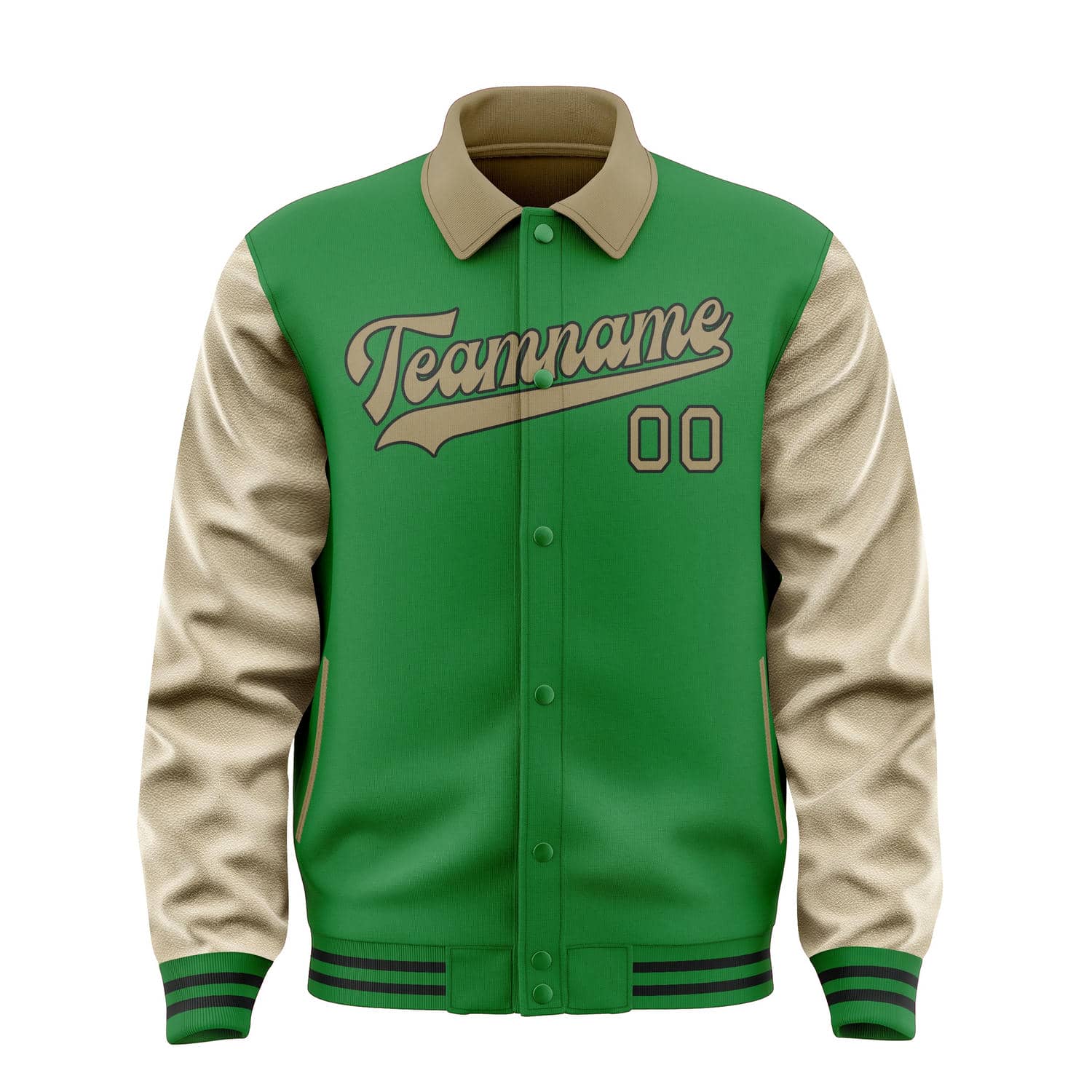 Custom Emerald Green Light Khaki Jacket