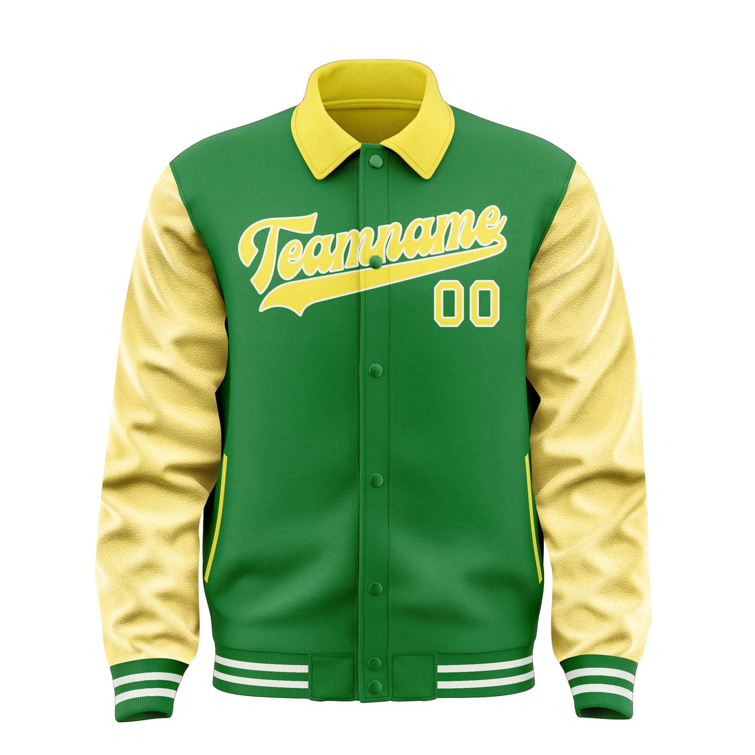 Custom Emerald Green Light Yellow Jacket