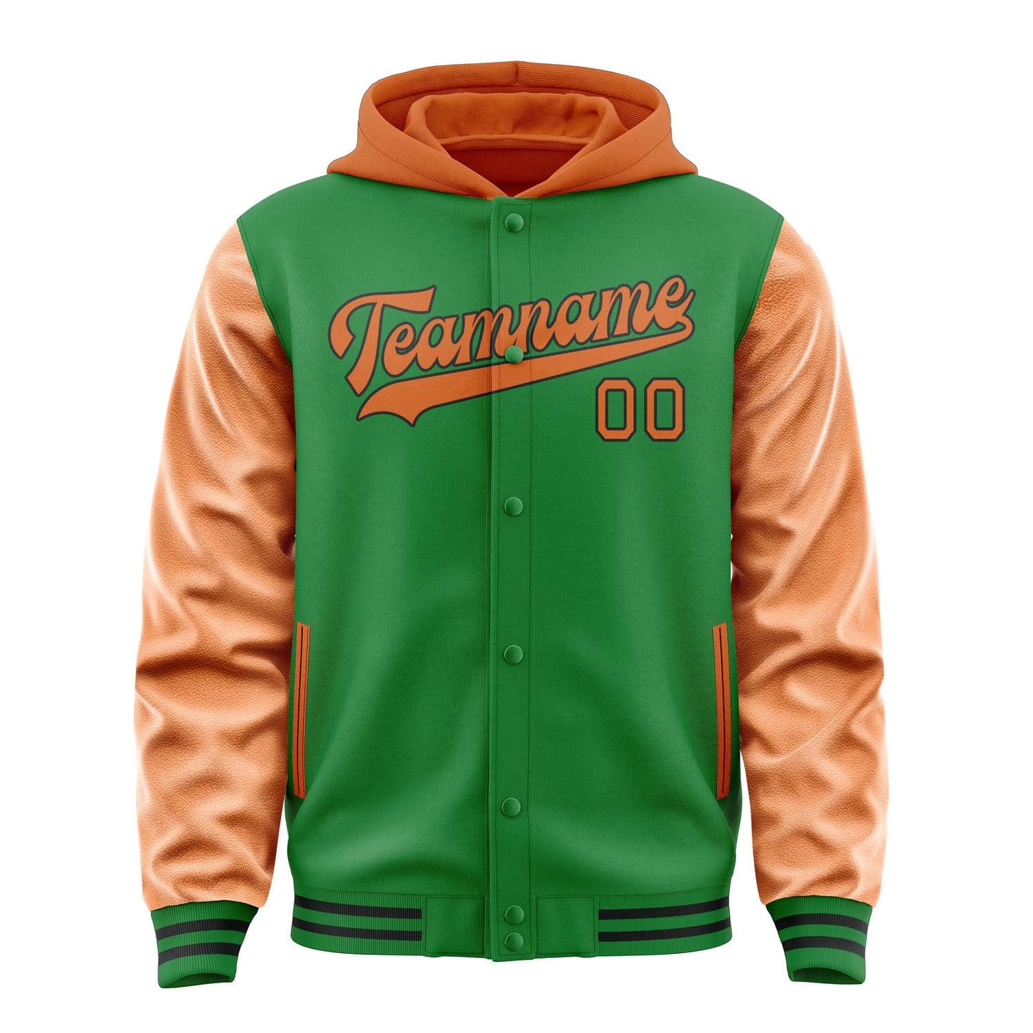 Custom Emerald Green Orange Jacket