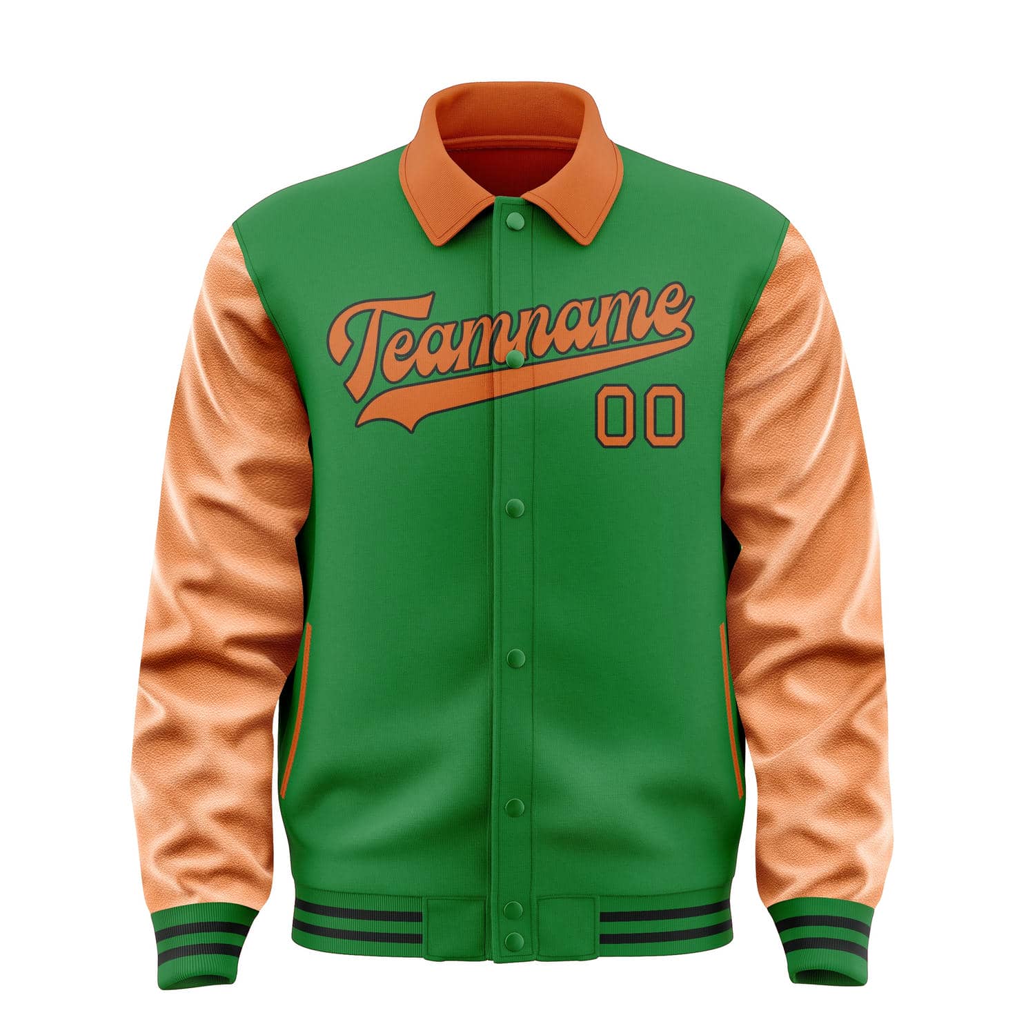 Custom Emerald Green Orange Jacket