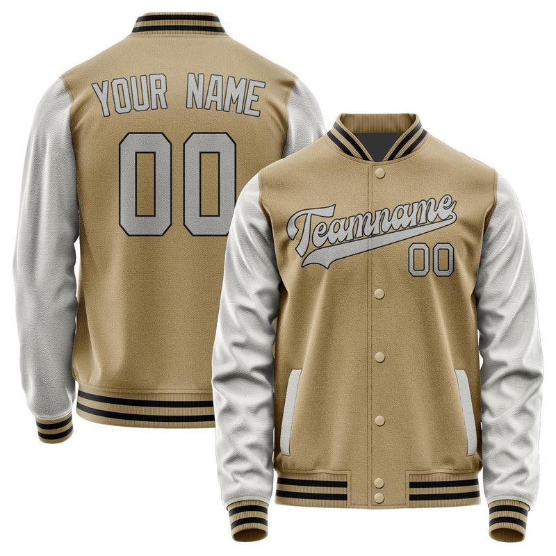 Custom Light Khaki Gray Jacket JA2525042517B31704