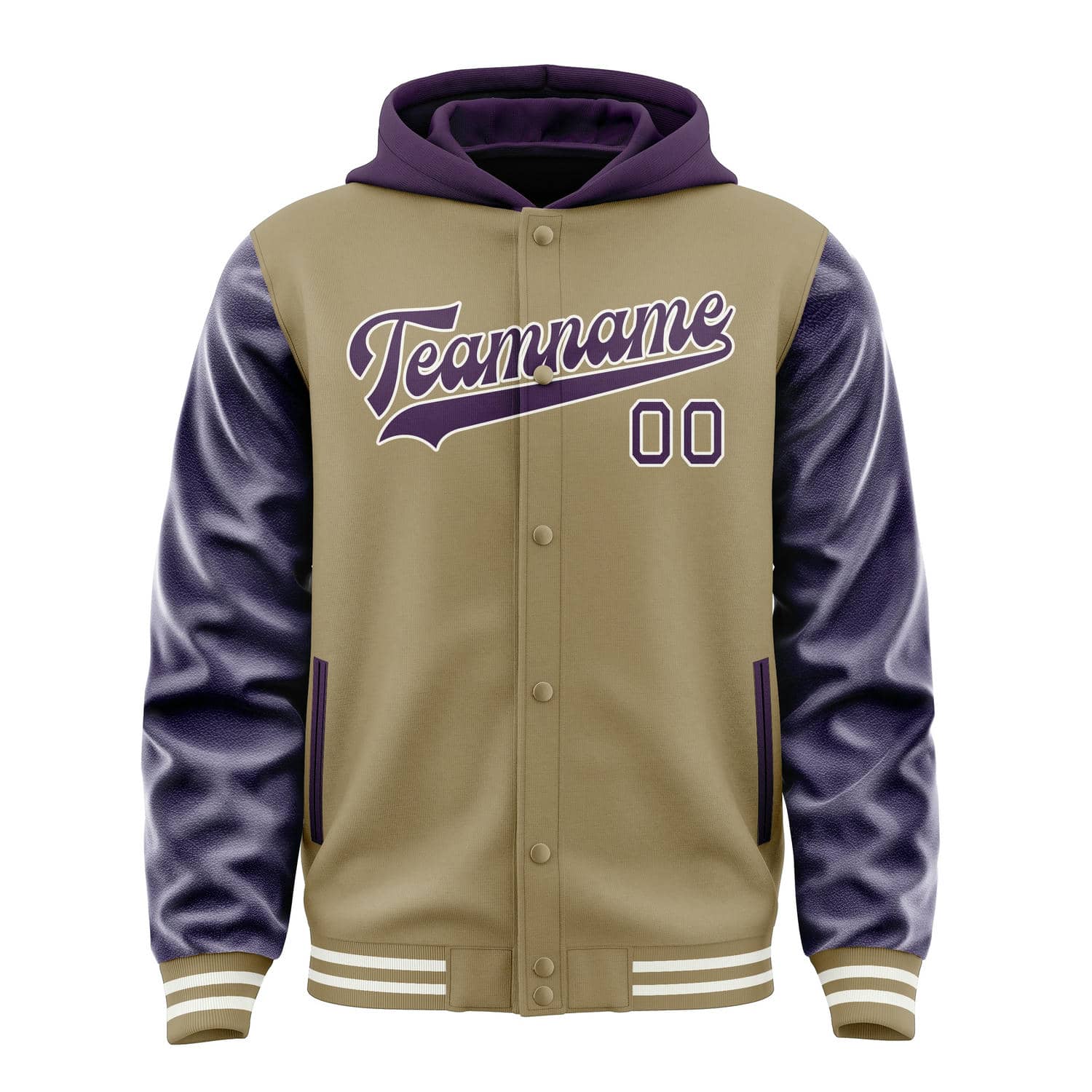 Custom Light Khaki Purple Jacket