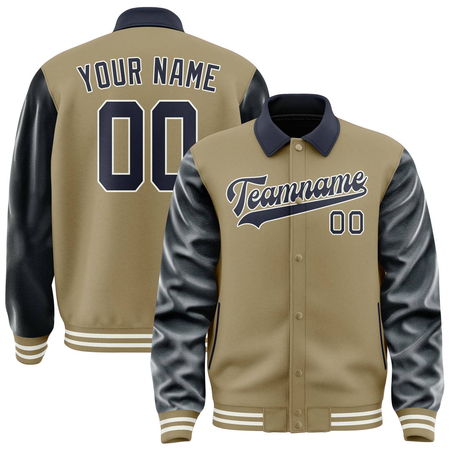 Custom Light Khaki Navy Jacket