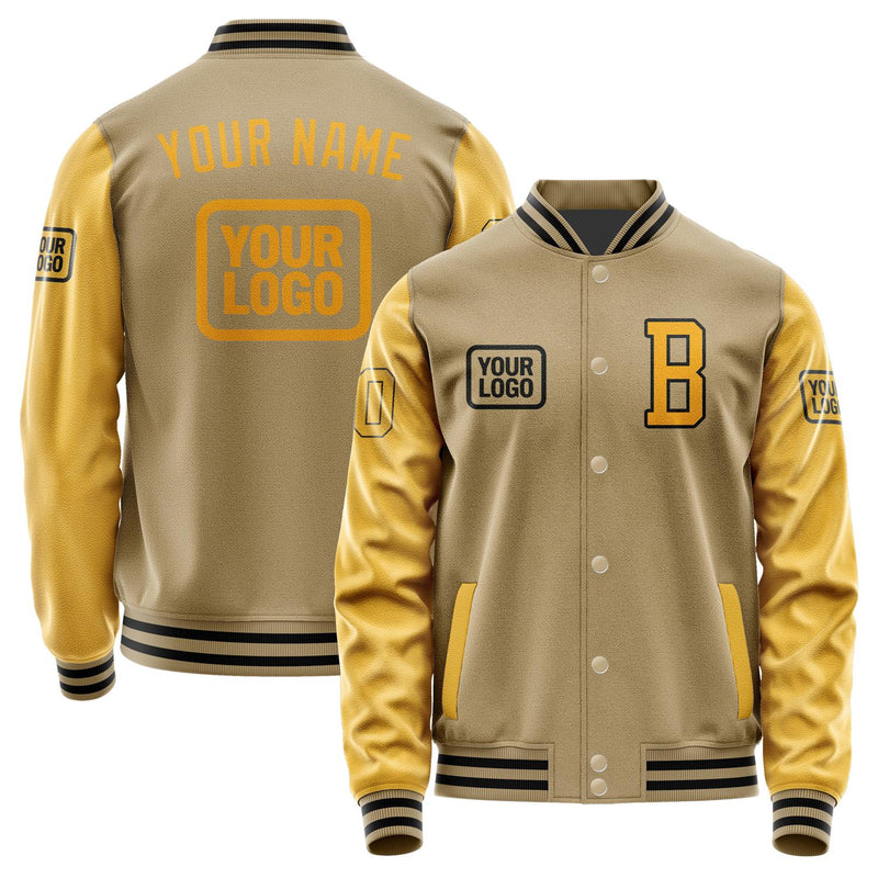 Custom Light Khaki Yellow Jacket JA252519251717191917